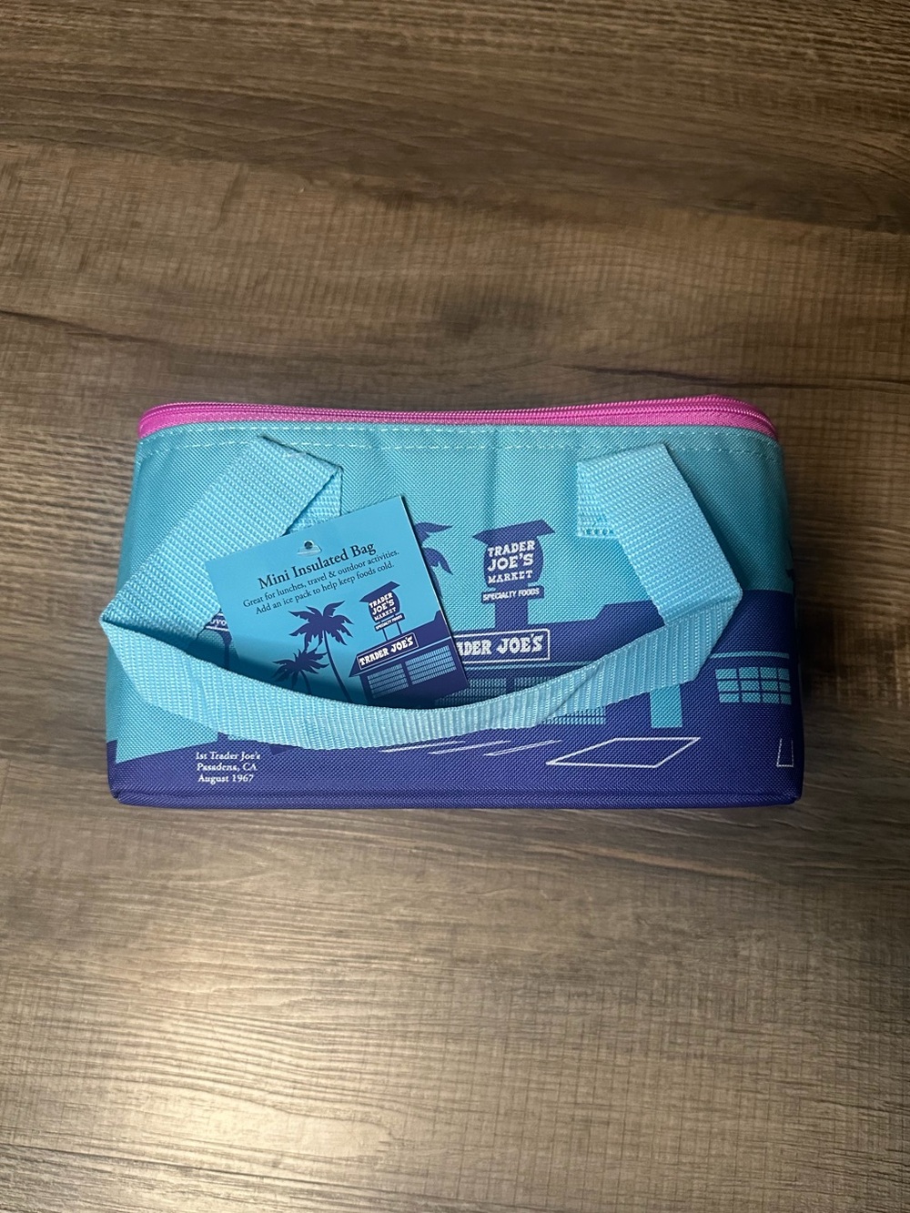 NWT Trader Joe’s Mini Insulated Tote / Cooler Bag Teal Blue (2026 Release)